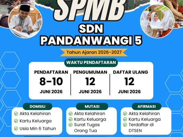 Seleksi Penerimaan Murid Baru SDN Pandanwangi 5